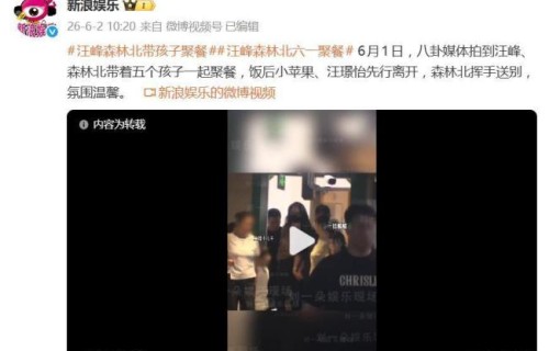 汪峰森林北六一合体带娃 温馨聚餐打破分手传闻|醒醒|女儿|汪璟怡|子女|葛荟婕